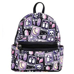 SPOOKYVILLE CRITTERS Fortune Teller Tarot Cards AOP Mini Backpack
